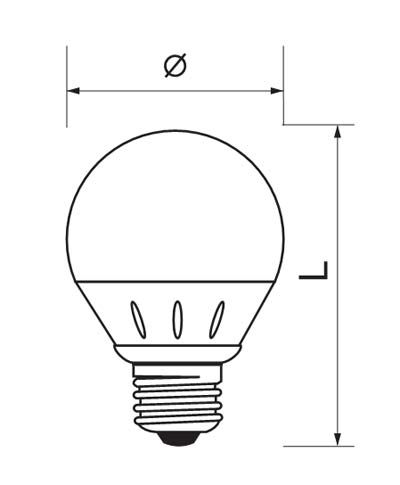 Размеры светодиодной лампы