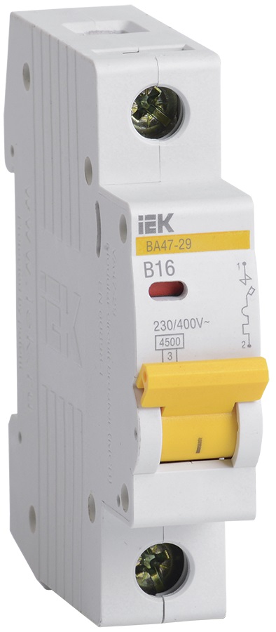 Автоматический выключатель MVA20-1-016-С 1Р 16А 4,5кА IEK