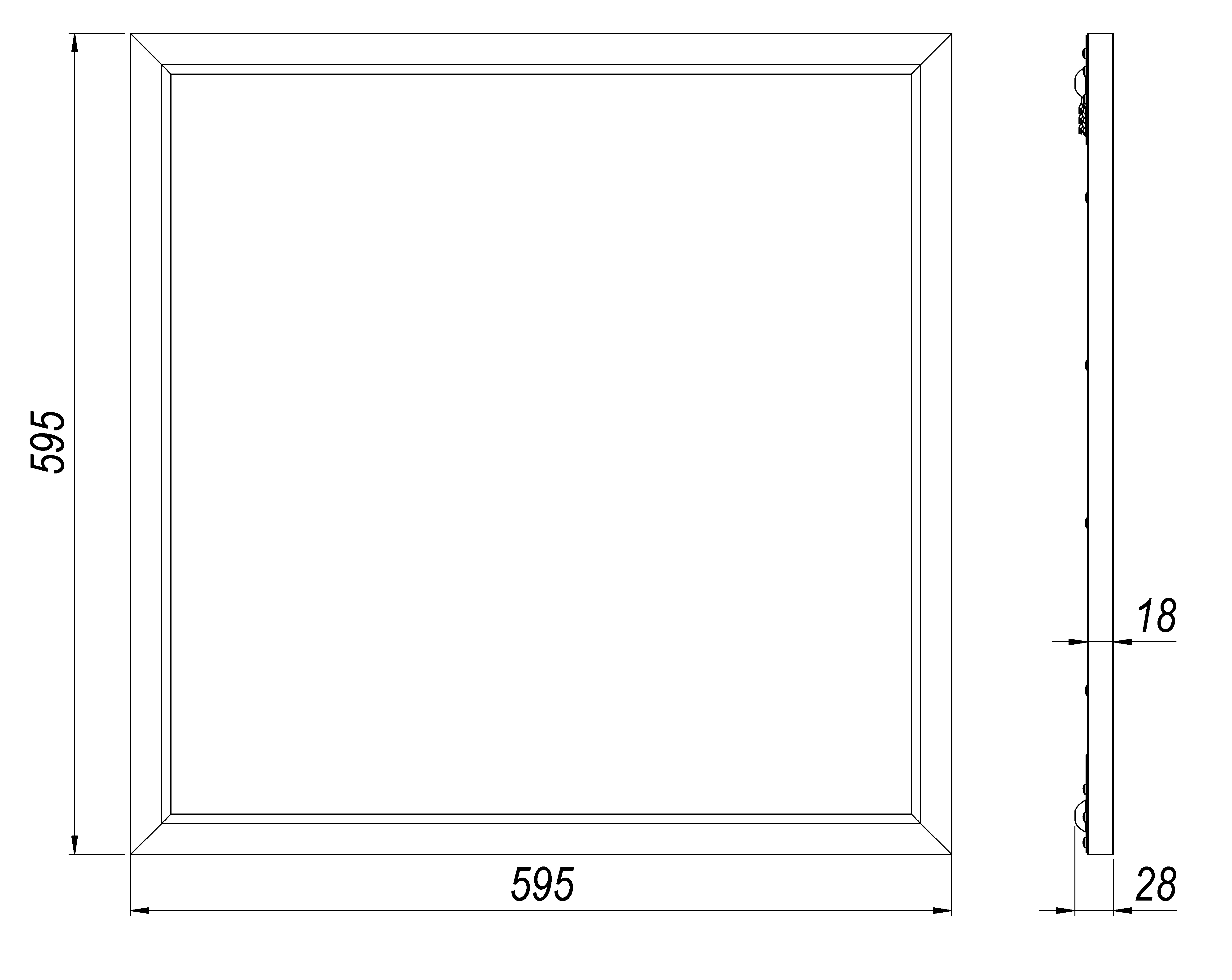 SPARTA-PANEL-34/MULTI 595x595 (IP40, 4000K, белый) светодиодная панель для школы Спарта