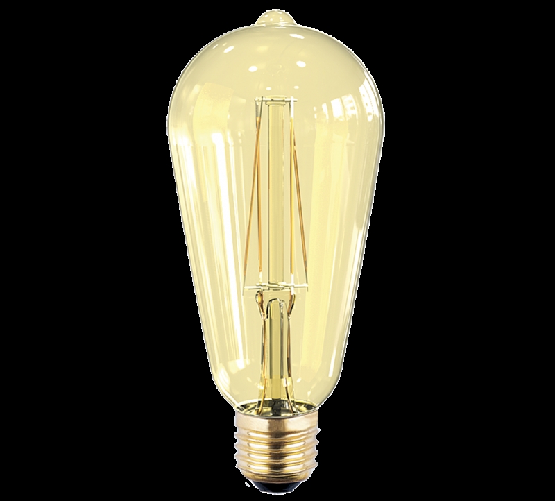 Лампа светодиодная LED-ST64-PRM 6Вт 230В Е27 3000К 540Лм золотистая ASD