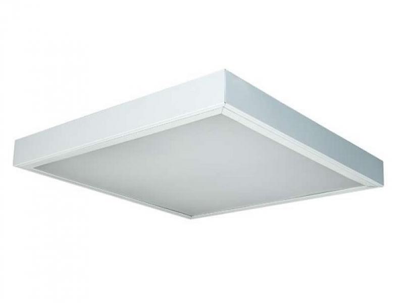 Фото Светильник светодиодный ЦСВТ AVRORA-40 35Вт 595х595х40 CRI91 4000K opal-sand IP40 с гальваникой Natutral Color