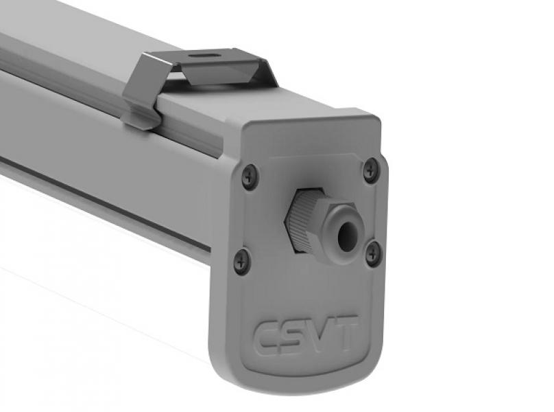 Cветильник светодиодный школьный CSVT НЕМО/NEMO-PL 70 1230х71х150 CRI91 4000 IP65  с поворотным кронштейном Natural color с решеткой. Фото 5