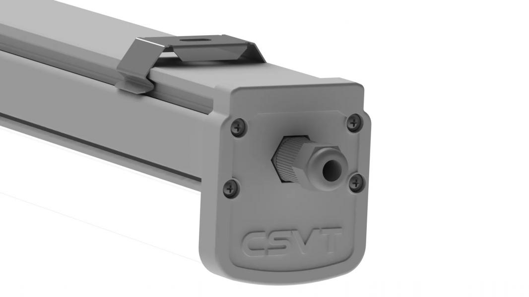 Школьный светильник влагозащищенный CSVT НЕМО/NEMO-PL 70 1230х71х150 CRI91 4000 IP65  с поворотным кронштейном Natural color. Фото 3