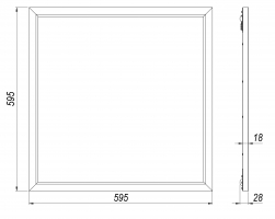 SPARTA-PANEL-34/MULTI 595x595 (IP40, 4000K, белый) светодиодная панель для школы Спарта ЦСВТ. Фото 2